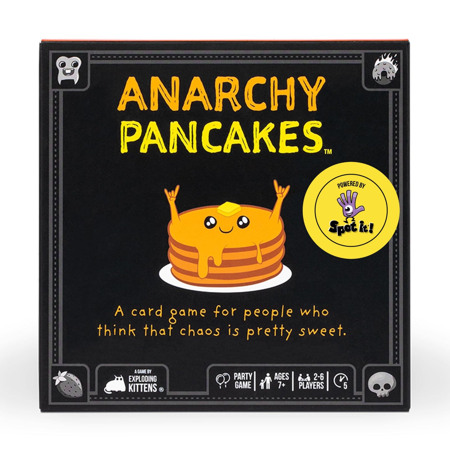 Exploding Kittens Anarchy Pancakes 2-6 Players - Ages 7+ - 5 Minutes to Play - Strategic and Chaotic Card Game - Party Game  Family Game Night  Kid and mature-themed Card Game