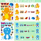 27 Sheet Dinosaur Stickers, Make Your Own Dinosaur Stickers For Kids,Make A Face Stickers Dinosaur Birthday Party Supplies,Diy P