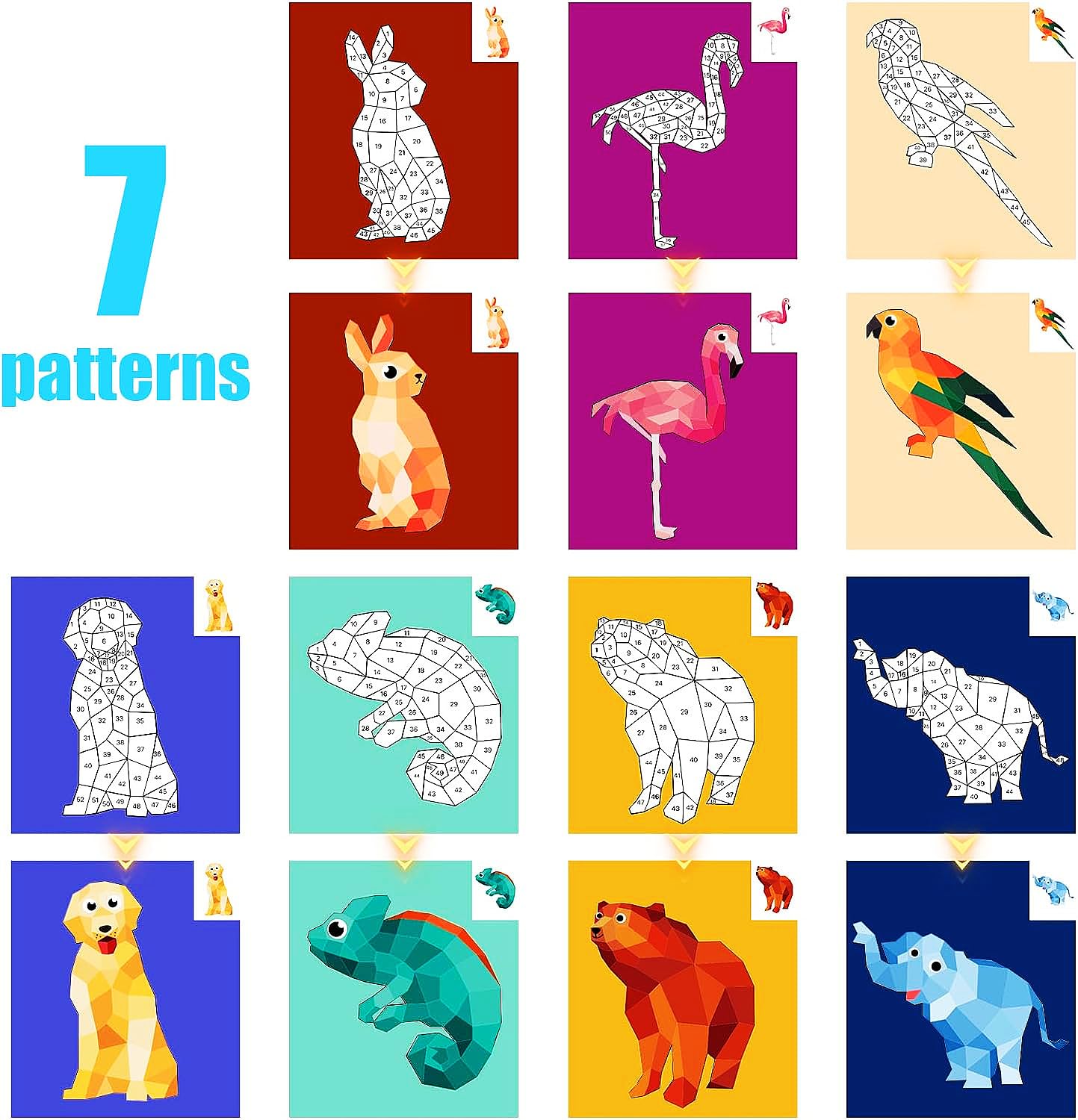 Animal Stickers Crafts For Kids Ages 4-8 Sticker Paint Number Book Learning Activity Book For Kids Ages 4-8 Boys Girls Birthday Party Favors Car Road Plane Travel Toys