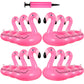 Skylety 48 Pieces Flamingo Inflatable Drink Holders Drink Float Swimming Pool Float Pink Flamingo Cup Holders For Beverage Cans