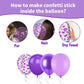 Purple Balloons, Lavender Purple Balloons Pearl Light Purple Party Balloons Metallic Purple Confetti Balloons Matte Pale Purple