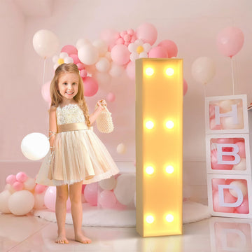 Imprsv 3Ft Marquee Light Up Letters I, Large Light Up Letters, Big Marquee Letters For Party Decorations Baby Shower Anniversary