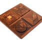 4 In 1 Tray KidS Wooden Puzzle Pedagogical Brain Teaser Board Games (Brown) The Mind Challenge