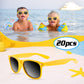 Tuparka 20 Pack Kids Sunglasses Bulk For Summer Pool Party Favors Birthday Parties Goody Bag Fillers, Yellow