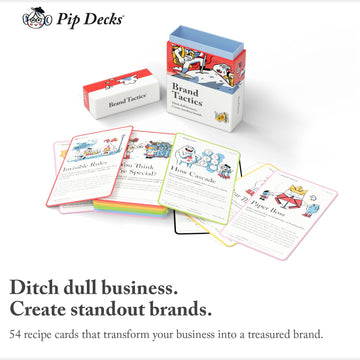 Pip Decks Brand Tactics Card Deck, Business Tool To Improve Your Branding Strategy, Creative Marketing Plan And Business Develop