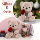 Lsydcarm Teddy Bear Stuffed Animals With Rose, 9Inch Valentines Day Teddy Bear, Valentines Day Gift For Girlfriend Boyfriend Kid