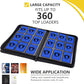 enhanced Card Binder 9 Pocket  360 Pockets Trading Card Holder Book  enhanced PU Cover Zip Folder Binder  Side Loading Carrying Case Binder Album for TCG  MTG Sports Cards  Game Cards (Blue)