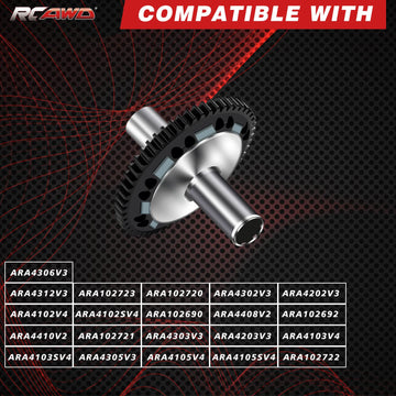 RCAWD 57T Slipper Clutch & Spur Gear Set Upgrades for ARRMA 3S & 4S, 1/10 Big Rock, Granite, Senton, Vorteks, 1/8 Typhon 3S & Kr