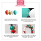 House Of Party Red, White And Gold Balloon Garland Kit 123 Pcs - Teal, Dark Red Metallic Balloons Arch For Valentine, Wedding, G
