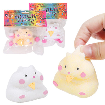 2Pcs Squishy Hamster Squishy Squeeze Toys,Cute Soft Hamster Squishy Toys,Stress Relief Squishies For Kids Party Favors, Pinch Fa