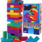 Toyshine Plastic Tetris Puzzle Brain Teaser Toy Colorful Tumbling Tower Stacking Game Montessori Intelligence Educational Gift F