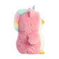 Aurora® Playful Pompom Penguin™ Unicorn Stuffed Animal - Vibrant Companions - Endless Fun - Pink 7 Inches