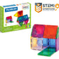 Magformers Tileblox Basic Rainbow 20 Pieces, Rainbow Colors, Magentic Geometric Shapes Building Stem Toy Set Ages 3+