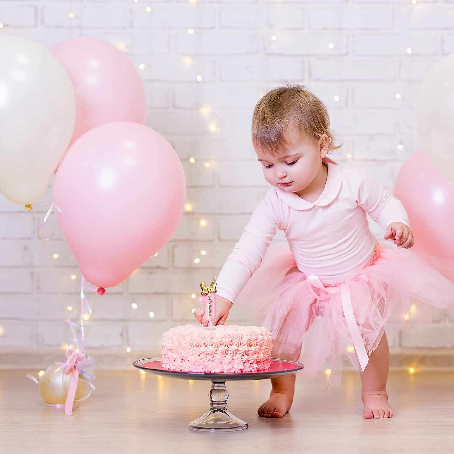 Candle Pink Birthday Candle Girl Happy Birthday Cake Topper, Birthday Candle for Cake Topper Birthday Baking Celebration Reunion