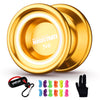 Magicyoyo Unresponsive Yoyo N6 Professional Alloy Yoyo Non-Responsive Yoyo With Yoyo Holster + 12 Strings+ Yoyo Glove Gift (Golden)