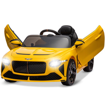 Hetoy 12V Kids Ride On Car, Licensed Bentley Bacalar Electric Vehicles W/Parent Remote Control, Scissor Door, Suspension, 3 Spee