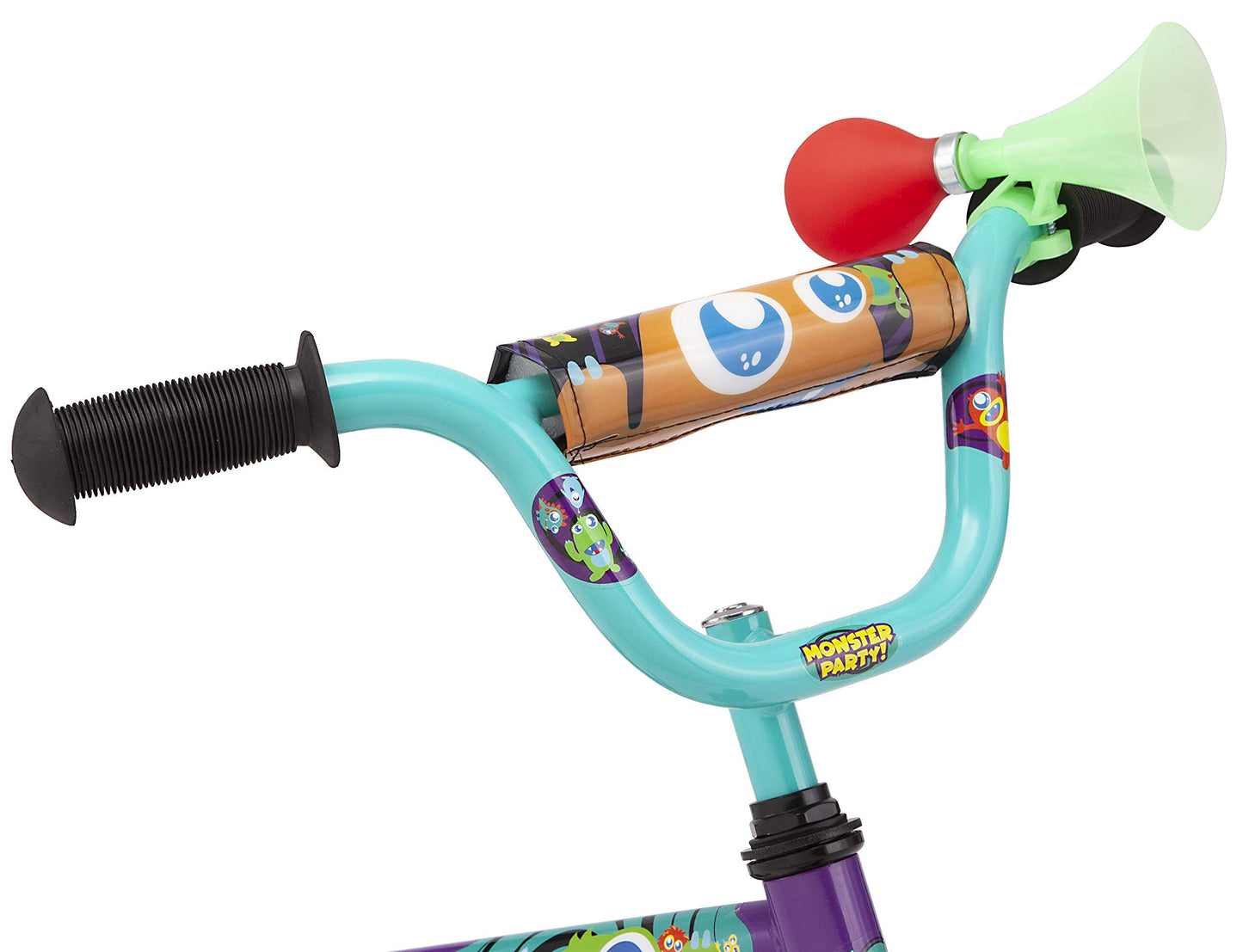 Pacific Funny Monsters Character Kids Bike For Boys And Girls, Ages 3-5 Year Old, 12-Inch Wheels, Steel Frame, Coaster Brakes, Adjustable & Quick Release Seat, Purple