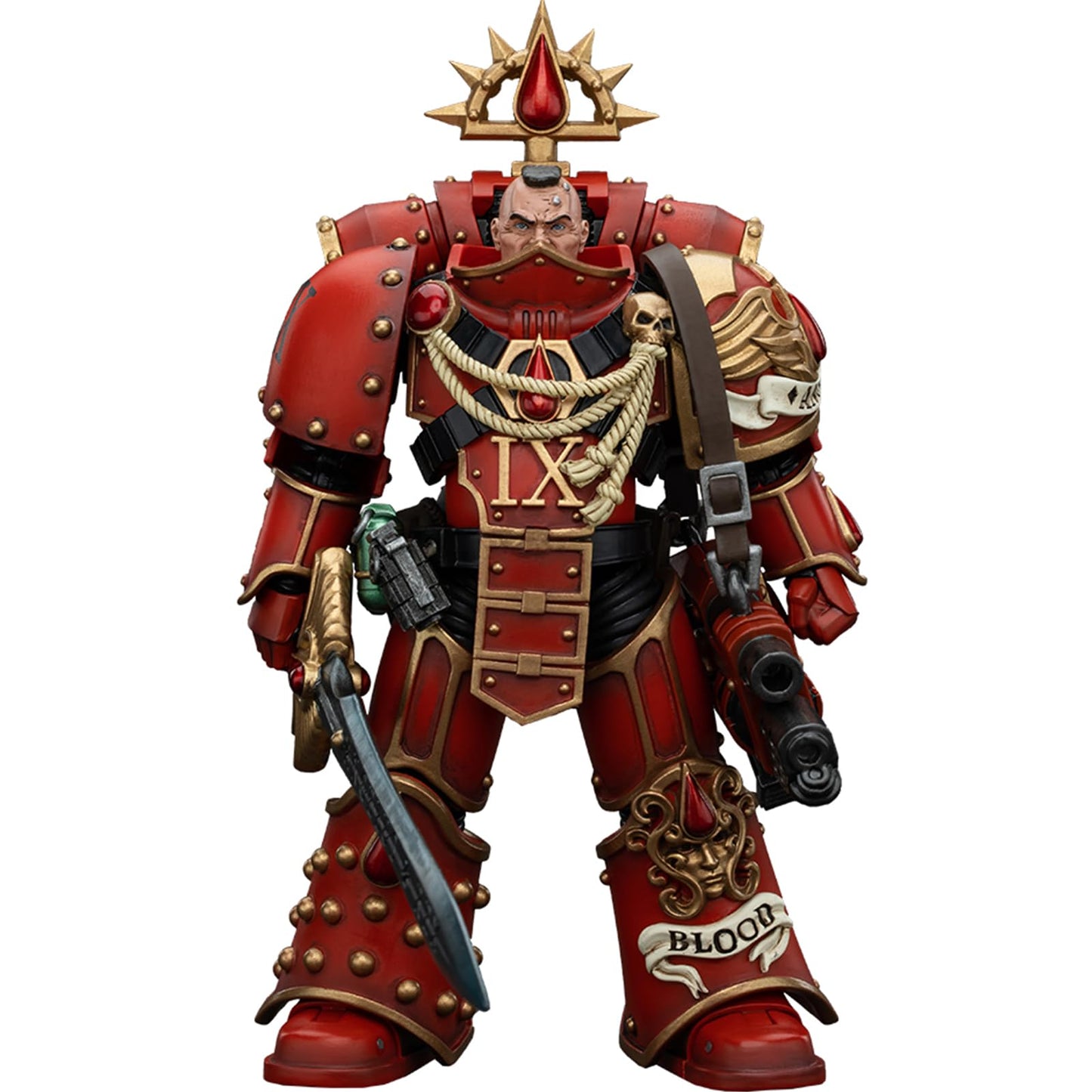 JOYTOY Warhammer 40k Blood Angels, 1/18 Blood Angels Raldoron First Captain of The Blood Angels Action Figure Collect Model