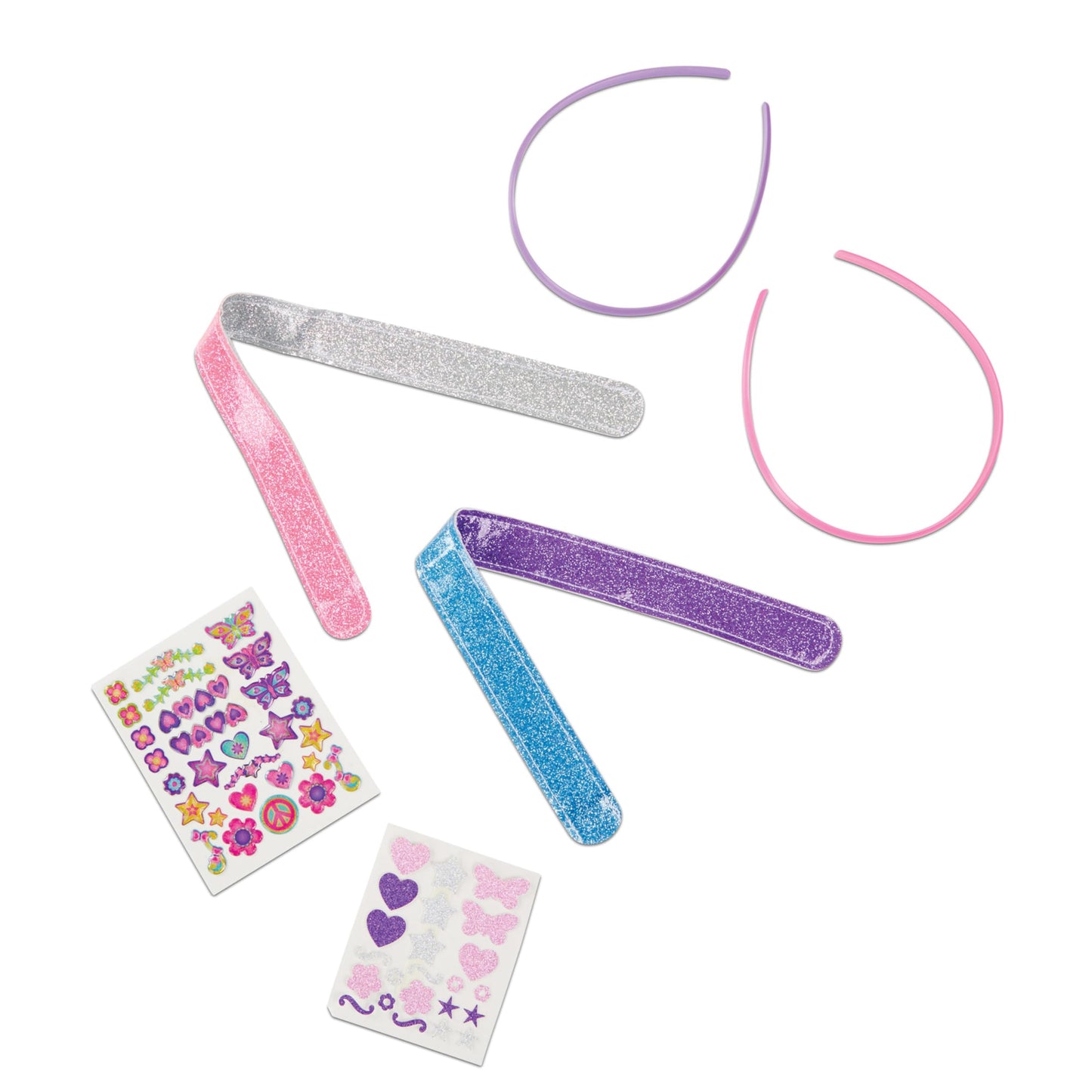 Melissa & Doug Design-Your-Own Headbands Jewelry-Making Kit With 50+ Stickers