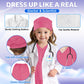 RioRand Doctor Costume for Kids With Stethoscope Lab Coat Career Day Costume Halloween Dress Up For Boys Girls 3-11