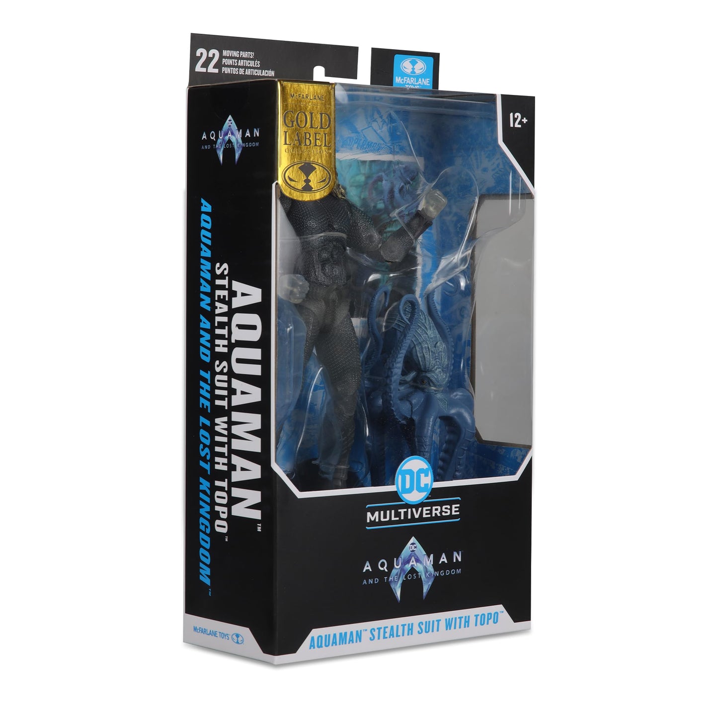 Mcfarlane Toys Dc Multiverse Aquaman Stealth Suit With Topo 7-Inch Action Figure Gold Label - Incredibly Detailed King Of Atlantis With Ultra Articulation And Collectible Art Card