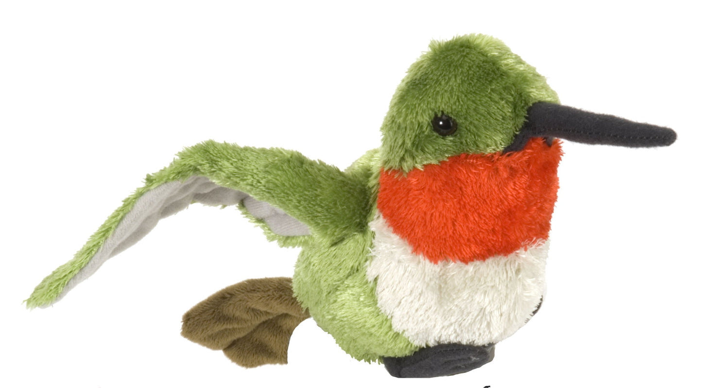 WILD REPUBLIC Hummingbird Soft Toy Plush Cuddlekins 8" Green Model 12300