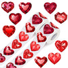 Containlol 1000 Pcs Red Heart Rhinestone Stickers 2 Rolls 1.5 Inches Valentines Day Stickers Love Theme Self Adhesive Seal Decal
