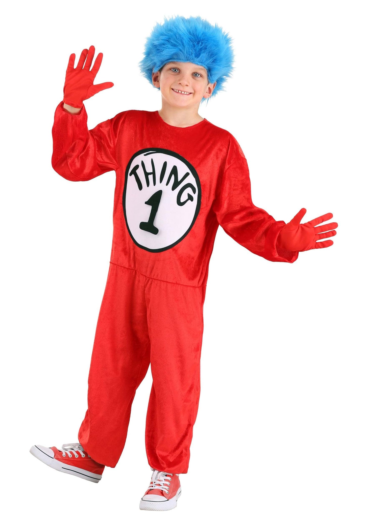 Elope Dr Seuss Thing 1 & Thing 2 Costume For Kids- Large (10-12)