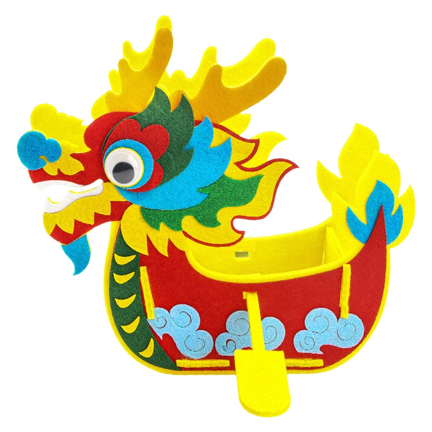 Calandis Creative Diy Felt Craft Kit Dragon Boat Material Pack For Birthday Gift Red | Craft Kits | Kids Crafts