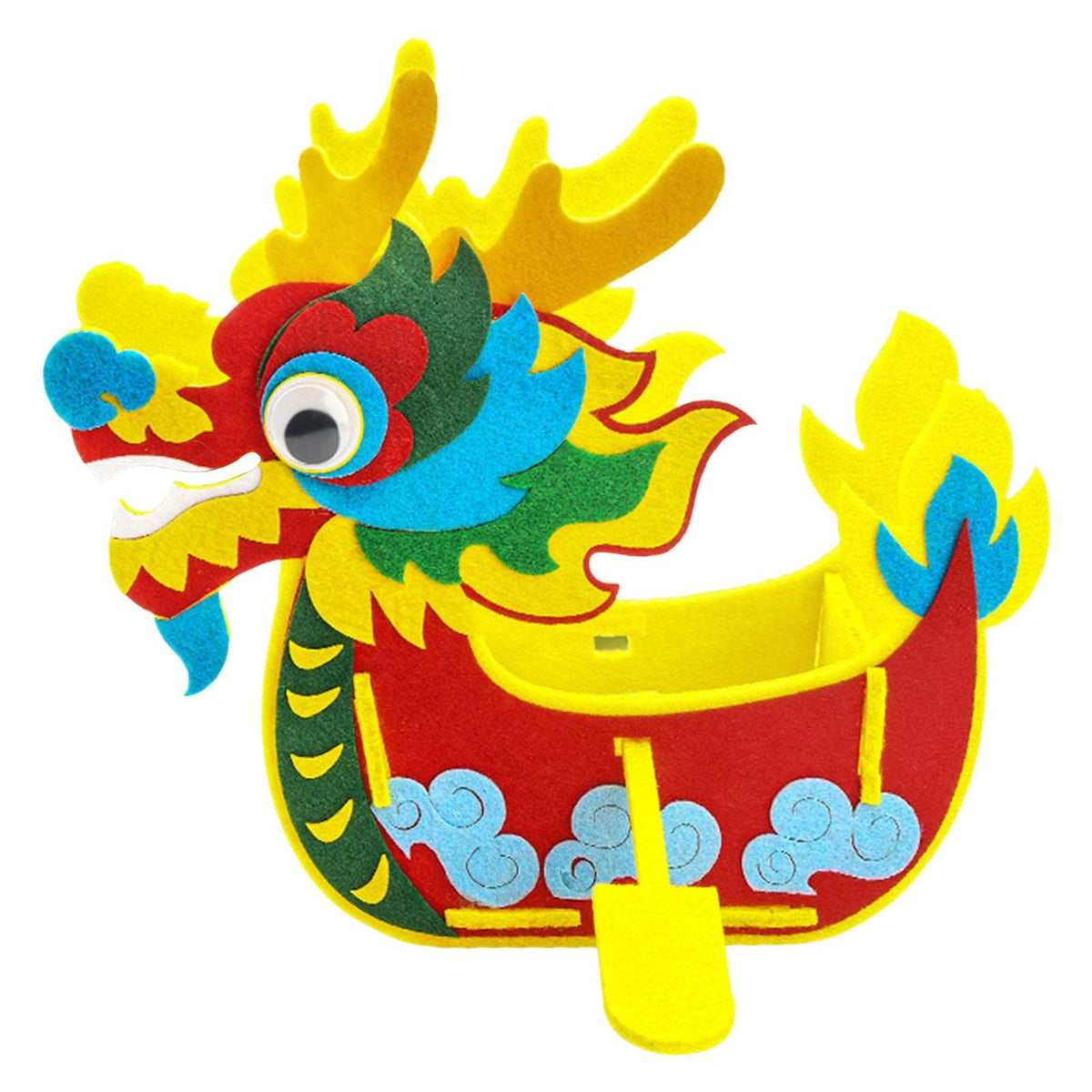 Calandis Creative Diy Felt Craft Kit Dragon Boat Material Pack For Birthday Gift Red | Craft Kits | Kids Crafts