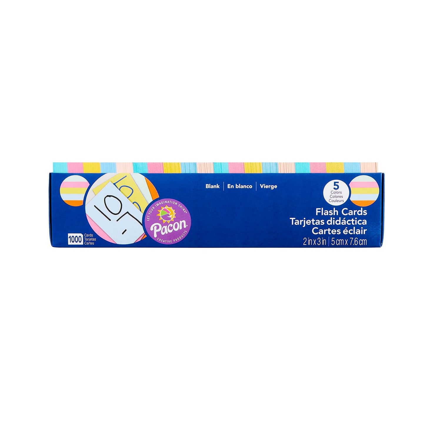 Pacon Blank Flash Card Dispenser Boxes, 2W X 3H, Assorted, 1000/Pack