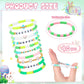 Landical 40 Pcs Happy Easter Bracelets For Women Colorful Stretch Egg Bunny Bracelets Easter Party Supplies