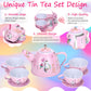 Auney Tea Set Toys for Girls 36pcs, Tin Unicorn Tea Party Set Toy Pretend Play Gifts for Little Girls Age 3-6, Kids Girls Toys G