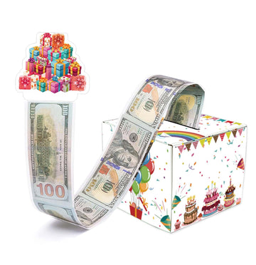 Sietdeseo Money Box For Cash Gift Pull Surprise Money Box With Plastic Bags Fun Money Gift Ideas For Kids Men Women Birthday Par