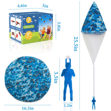 Spectabilis Army Parachute Toys For Kids Outdoor Toys, Tangle Free Figures Flying Toys For Kids Ages 4-8 And Up Boys Party Favor