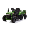 Tobbi Kids Electric Ride On Toy Tractor, 12V Battery-Powered 4 Wheels Ride On Car With Trailer, 35W Dual Motors/3-Gear-Shift/Led Lights/Usb Audio Functions For Toddlers 3-6 Years-Dark Green