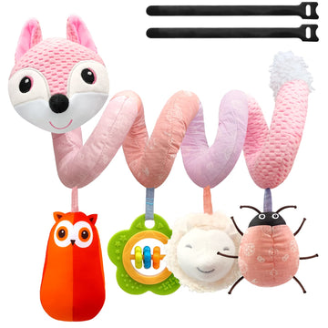 Monstime Car Seat Toys Infant Toys 0-6 Months, Newborn Toys Stroller Toys Baby Toys 0-3 Months Developmental For Carseat Strolle