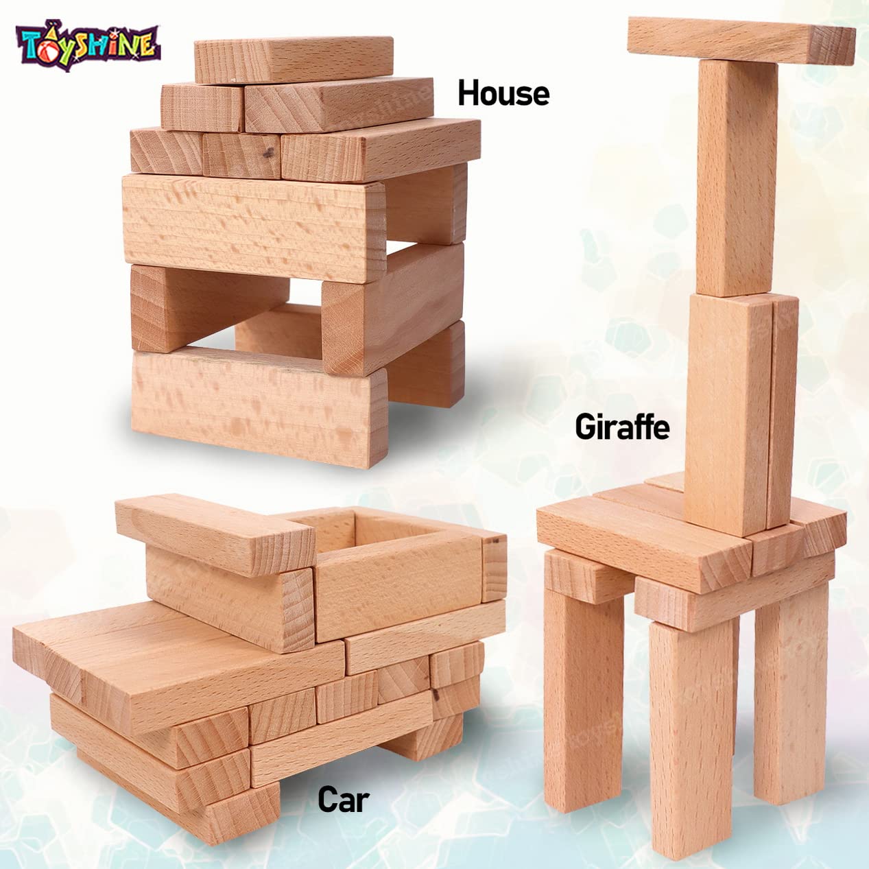 Toyshine Wooden 54 Wooden Building Block, Party Game, Tumbling Tower Game For Kids And Adults