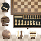 Peradix Magnetic Chess Checkers Board Sets With 2 Built-In Storage Drawers,12.8' Classic 2 In 1 Wooden Games With 2 Extra Queens For Kids And Adults,Travel Portable Chess Game Set