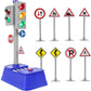 Kiddie Play Traffic Signs And Crosswalk Light Signal Toys For Kids (12Pcs)