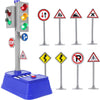 Kiddie Play Traffic Signs And Crosswalk Light Signal Toys For Kids (12Pcs)