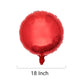 Red Foil Balloons, Round Shape 10Pcs Big Mylar Balloons Helium Balloons For Birthday Baby Shower Wedding Party Decoration 18 Inc