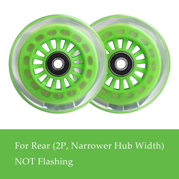 Wiggle Car Polyurethane Replacement Wheels Set Upgrade For Ride-On Toys (Light Green)