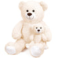 Yeqivo Big Teddy Bear Stuffed Animal Big Teddy Bear Mama With Baby Giant Teddy Bear Stuffed Animal Bear For Kids, Girlfriend On