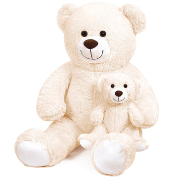 Yeqivo Big Teddy Bear Stuffed Animal Big Teddy Bear Mama With Baby Giant Teddy Bear Stuffed Animal Bear For Kids, Girlfriend On
