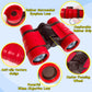 Essenson Binoculars For Kids Toys Gifts For Age 3-12 Years Old Boys Girls Kids Telescope Outdoor Toys For Sports And Outside Play Hiking, Bird Watching, Travel, Camping, Birthday Presents (Red)