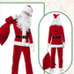 Fancyfun Santa Claus Costume For Kids, 9Pcs Boys Christmas Suit Kids Santa Costume Outfit Velvet For Boys Christmas Cosplay, 3-4