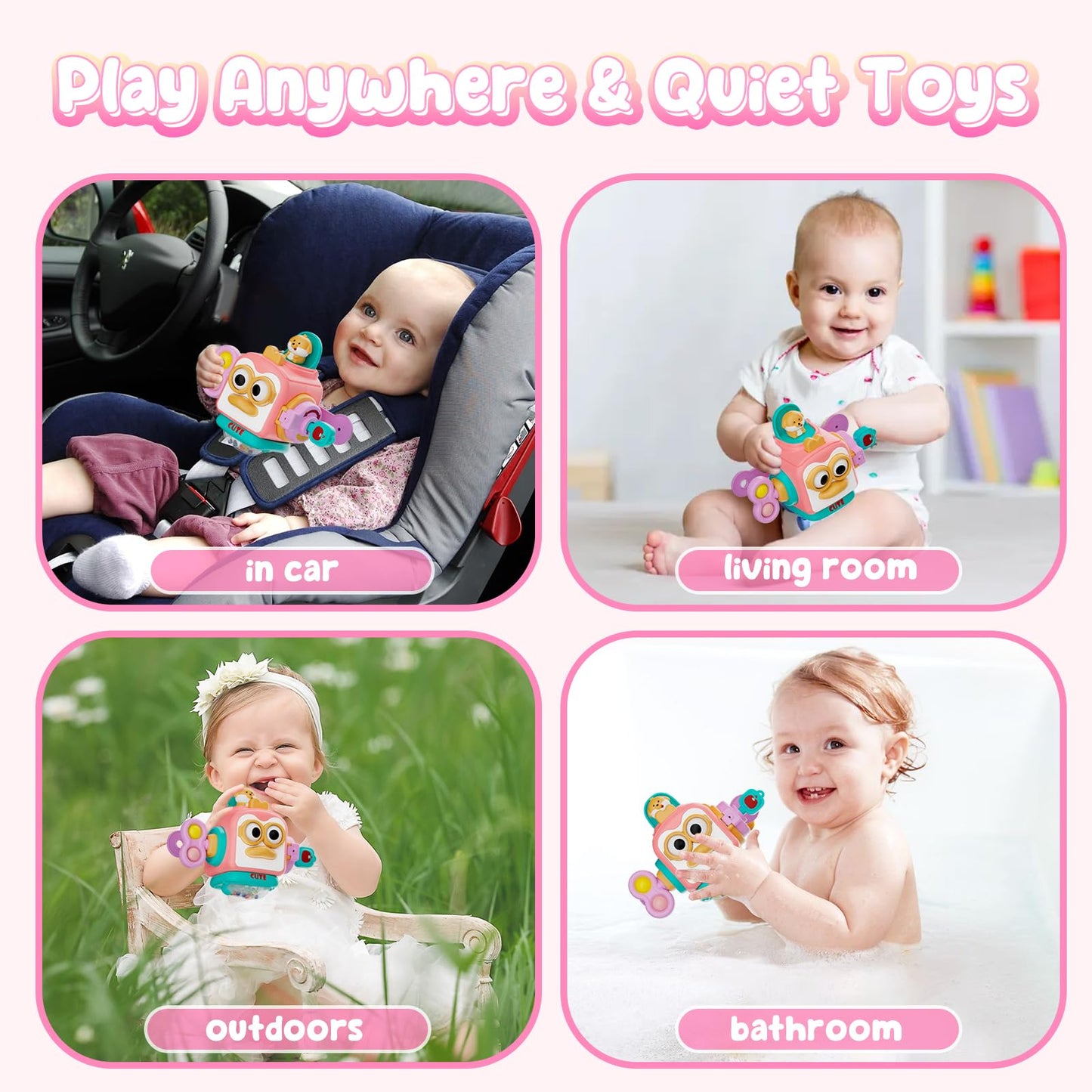 Osimily Montessori Toys For 1 Year Old, Sensory Toys For Toddlers 1-3, Travel Activities Busy Cube, Baby Gifts For 12 18 Month,