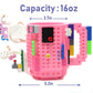 F-32 Unicorn Build-On Brick Mug W/ 5 Packs Of Building Blocks,Compatible With Lego,14 Oz Novelty Diy Unique Funny Coffee Cup Gift (Unicorn Pink)