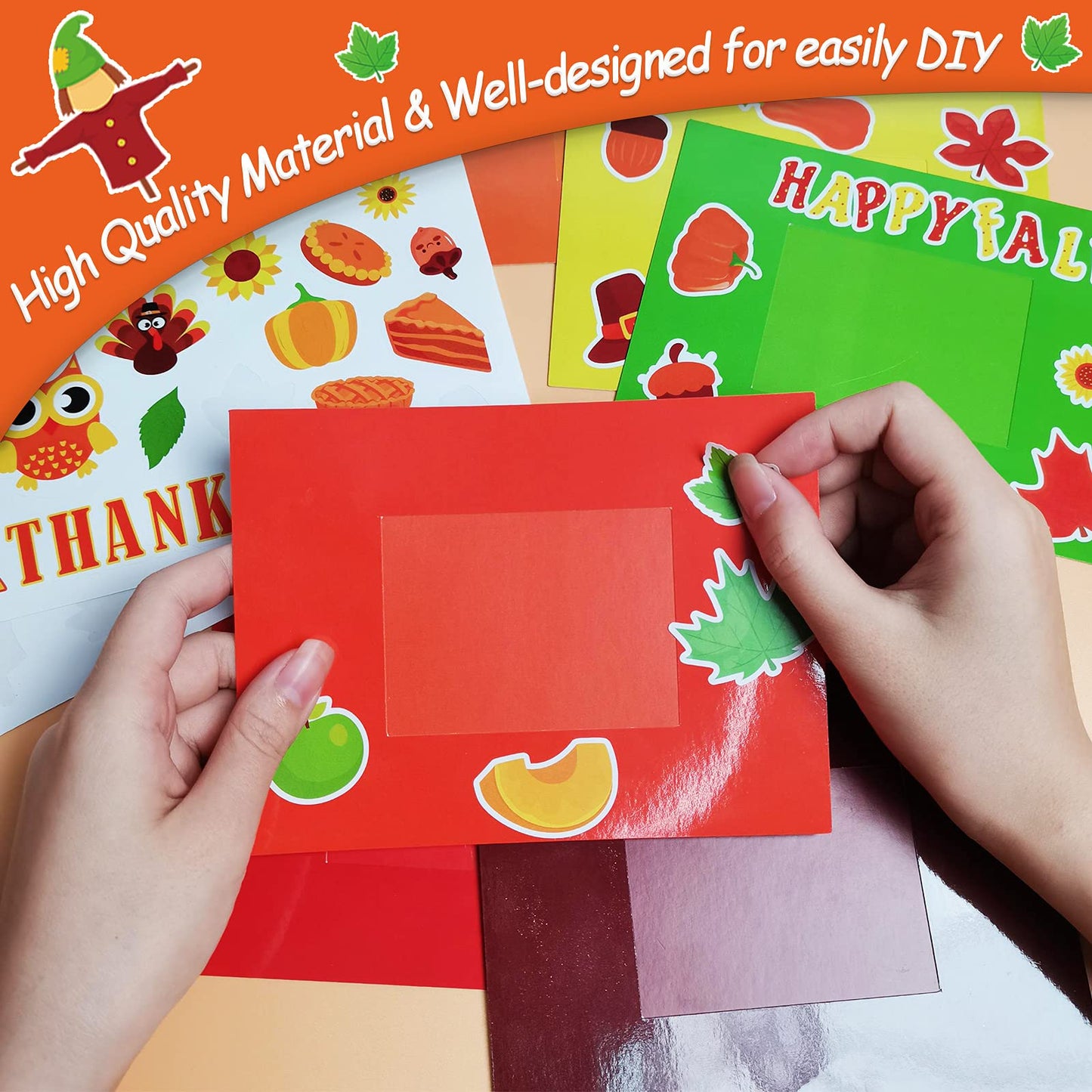 Chiazllta 30 Packs Fall Picture Frame Craft Kits For Kids, Thanksgiving Diy Pumpkin Maple Leaf Turkey Craft Autumn Holiday Art F